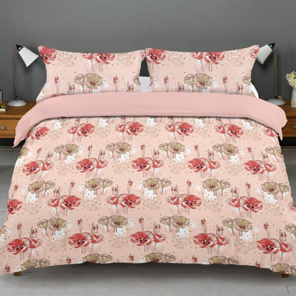 Cotton Classic’s Printed Double Size Bedsheet Set in Red Flower Design , Cotton Classic: Double Size Red Flower Printed Bedsheet Set , Charming Red Floral Double Size Bedsheet Set by Cotton Classic , Double Size Bedsheet Set with Red Flower Design from Cotton Classic , Home Decor with Cotton Classic Double Bedsheet Set, Elegant Flower Printed Double Bedsheet Set by Cotton Classic, High-Quality Double Size Cotton Classic Bedsheet Set, Double Size Red Flower Printed Bedsheet Set from Cotton Classic, Cotton Printed Bedsheet set in ahmedabad, cotton printed bedsheet set in gujarat, Double Bedsheet in ahmedabad, bedsheet manufacturer in ahmedabad.