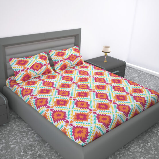Printed Cotton Bedsheet set with Geometric Design for Double Bed sheet set, Geometric Pattern Multi-Colored Double Size Cotton Bedsheet Set, Cotton Double Size Geometric Printed Bedsheet Set in Various Colors , Multi-colored Cotton Double Size Geometric Print Bedsheet Set, Geometric Design Cotton Bedsheet Set for Double Bed in Multi Colors , Printed Double Size Cotton Geometric Design Bedsheet Set , Double Sized Cotton Geometric Design Bedsheet Set in Multi Colors , Cotton Printed Bedsheet set in ahmedabad, cotton printed bedsheet set in gujarat, Double Bedsheet in ahmedabad, bedsheet manufacturer in ahmedabad.