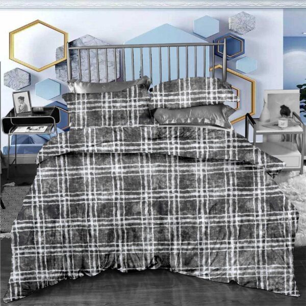 " Black & White Checked Cotton Double Size Bedsheet Set, Cotton Double Bedsheet Set in Black & White Checks Print, Double Size Printed Check Cotton Bedsheet Set in Black & White, Checked Black & White Cotton Bedsheet Set for Double Bed, Double Size Cotton Bedsheet Set in Check Print - Black & White, Bed Linen - Black & White Checked Cotton Double Size Bedsheet Set, Cotton Bedsheet Set, Double Size, Black & White Checks, Black & White Checked Double Size Cotton Bedsheet Set, Check Print Black & White Cotton Double Bedsheet Set, Double Bed Size Cotton Bedsheet Set - Black & White Check Vibe, printed cotton double size bedsheet set. Cotton Printed Bedsheet set in ahmedabad, cotton printed bedsheet set in gujarat, Double Bedsheet in ahmedabad, bedsheet manufacturer in ahmedabad."