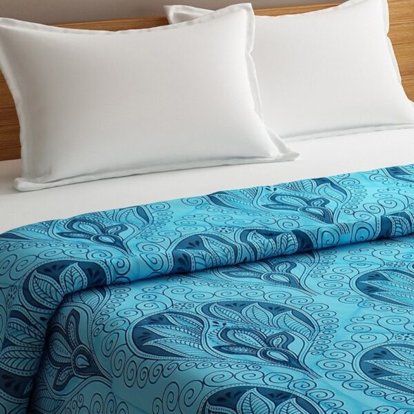 " Sky Blue Printed Comforter in Cotton, Double Size Ethnic Comforter in Sky Blue, Cotton Sky Blue Comforter with Ethnic Print, Comforter: Cotton, Ethnic Print, Sky Blue, Double Size Sky Blue Comforter with Ethnic Print, Cotton Comforter in Sky Blue with Ethnic Pattern, Attractive Sky Blue Ethnic Printed Comforter, Ethnic Comforter: Sky Blue, Double Size, Cotton Material, Comfortable Ethnic Sky Blue Cotton Comforter, Eye-Catching Double Size Sky Blue Comforter in Cotton, printed cotton double size bedsheet set. Cotton Printed Bedsheet set in ahmedabad, cotton printed bedsheet set in gujarat, Double Bedsheet in ahmedabad, bedsheet manufacturer in ahmedabad. "