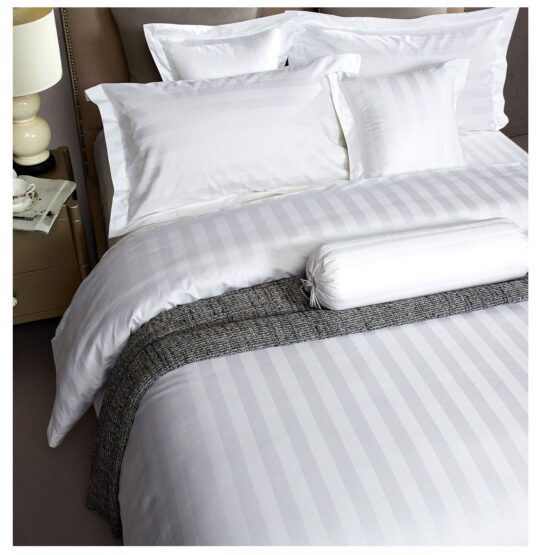 white bedsheets, white bedsheetset,stripe white bedsheet,white stripe bedsheetset